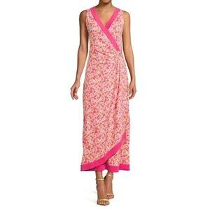 🩷🌸 Lands' End Pink Floral Maxi Dress 🌸💕